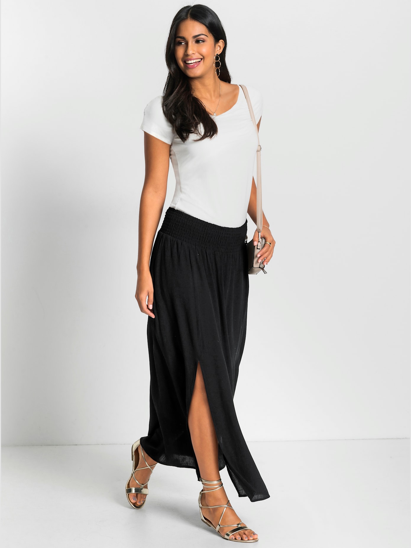 Jupe tissée pure viscose