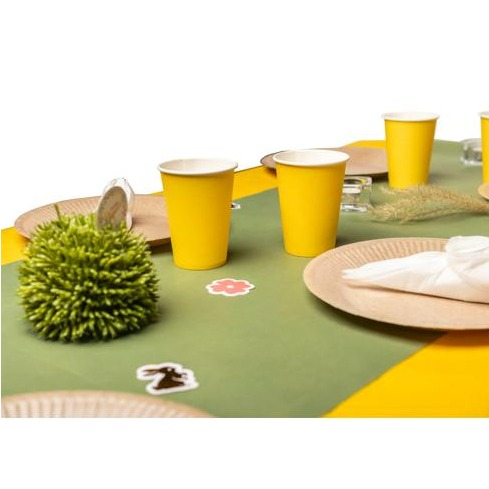 (15er Set) Pappbecher Einweg Papier Becher Party Geschirr Tisch Deko (89119I) - Gelb