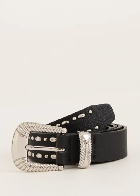 Western riem zwart (ZWART)