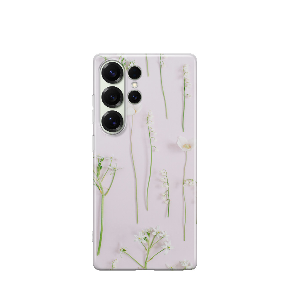 Samsung Galaxy S25 Ultra Gummi Hülle Stille Blüten - Versch. Farben