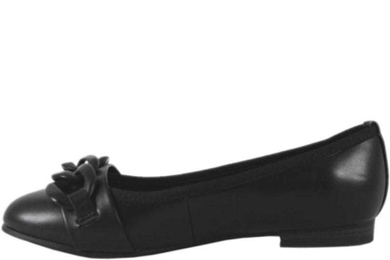 MARCO TOZZI SORT BALLERINA I PU