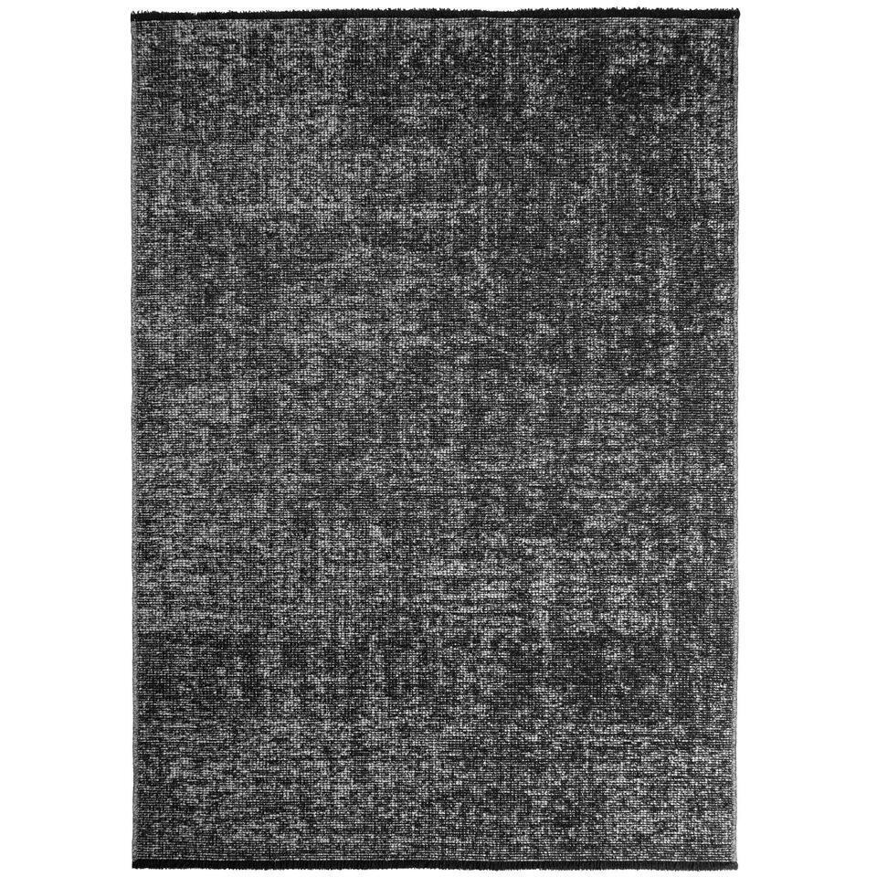 SPACE Vloerkleed - Laagpolig Effen Velours - Grijs 160x230 cm - Modern Woonkamer