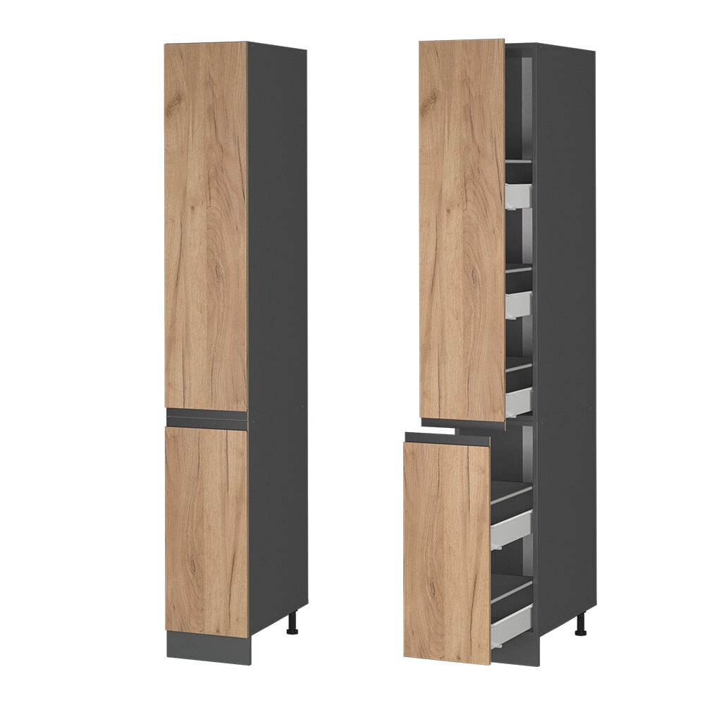 Vicco Apothekerhochschrank Küchenschrank Küchenmöbel R-Line J-Shape Anthrazit Eiche 30 cm modern