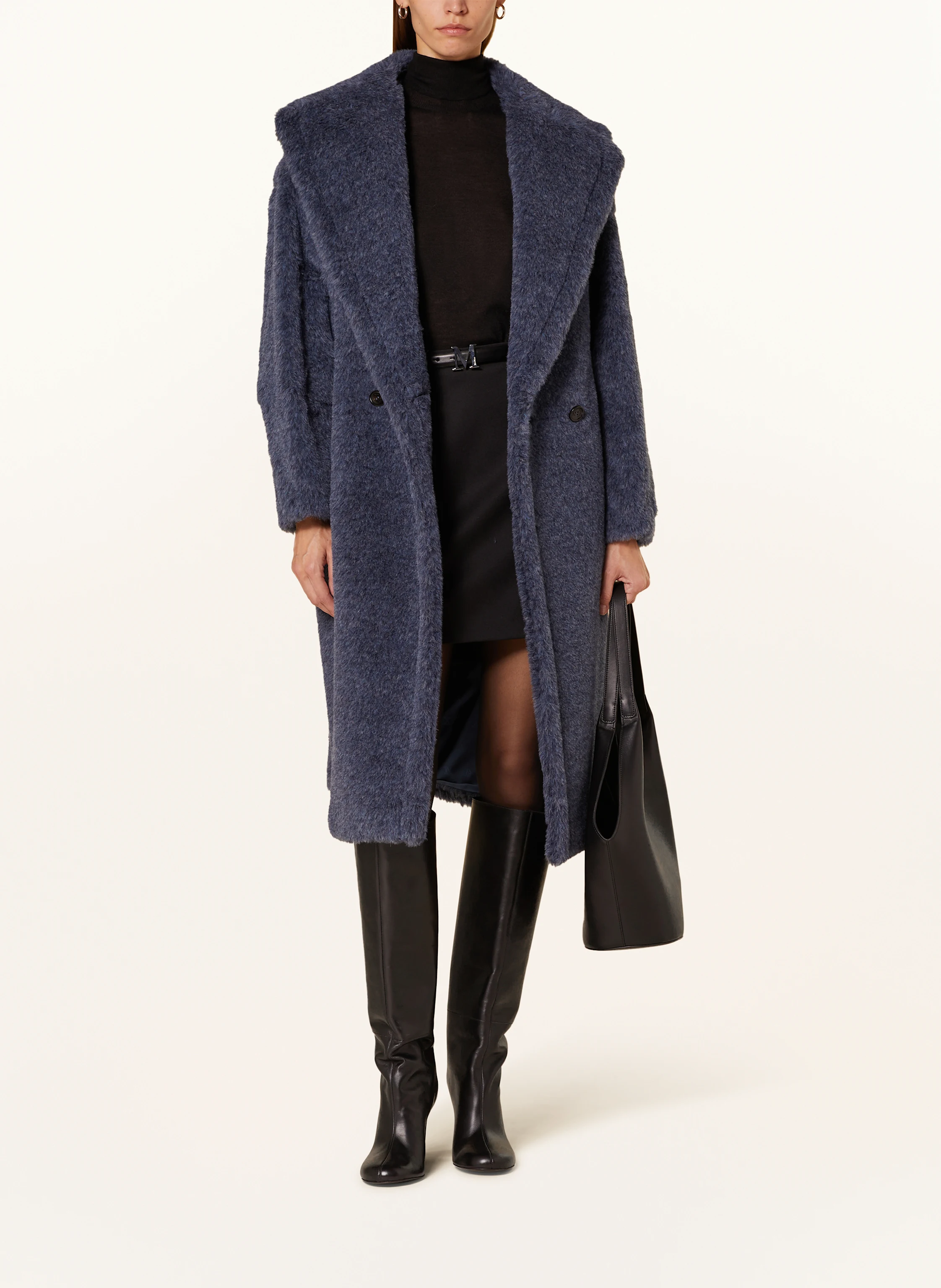 Max Mara Kunstfell-Mantel ZEBRA