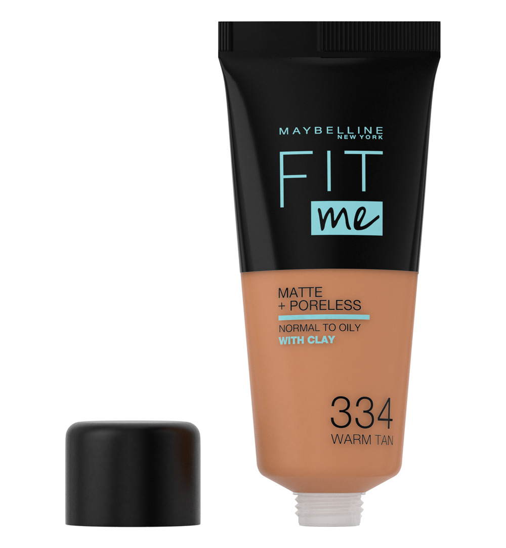 Maybelline New York Fit Me matte & poreless foundation 334 warm tan (1 stuk)