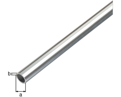 Ronde buis aluminium chroom uitvoering Ø 15 mm, 1 m