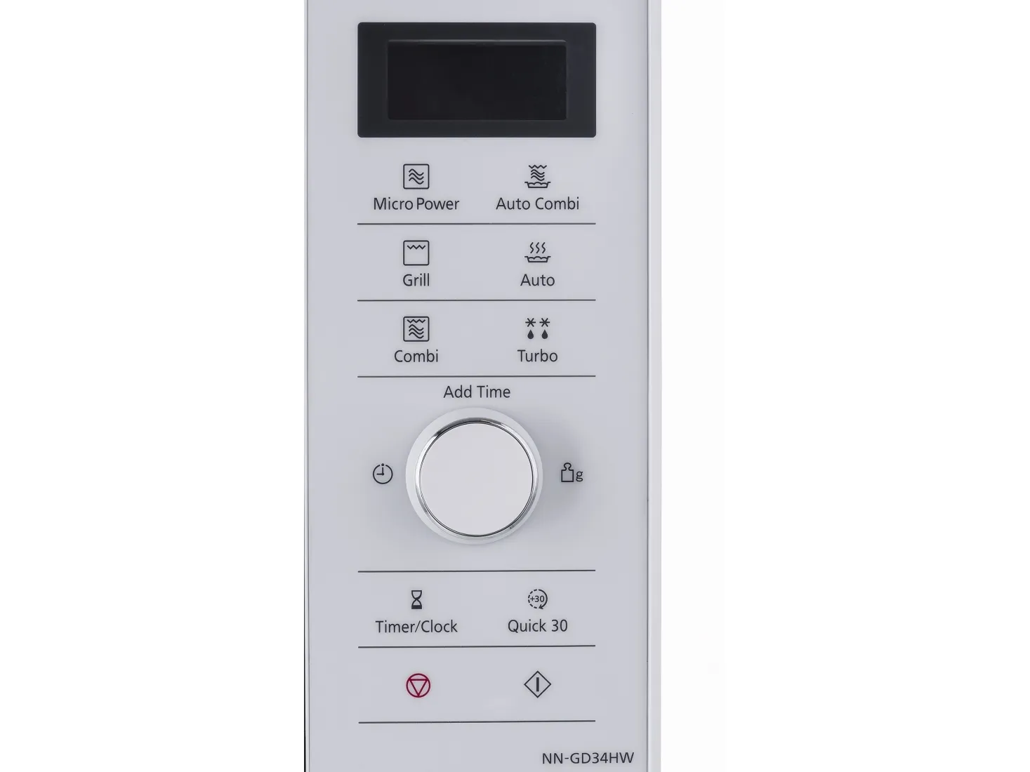 Panasonic NN-GD34HWSUG, Bordplade, Grill mikroovn, 23 L, 1000 W, Knapper, Dreje, Hvid