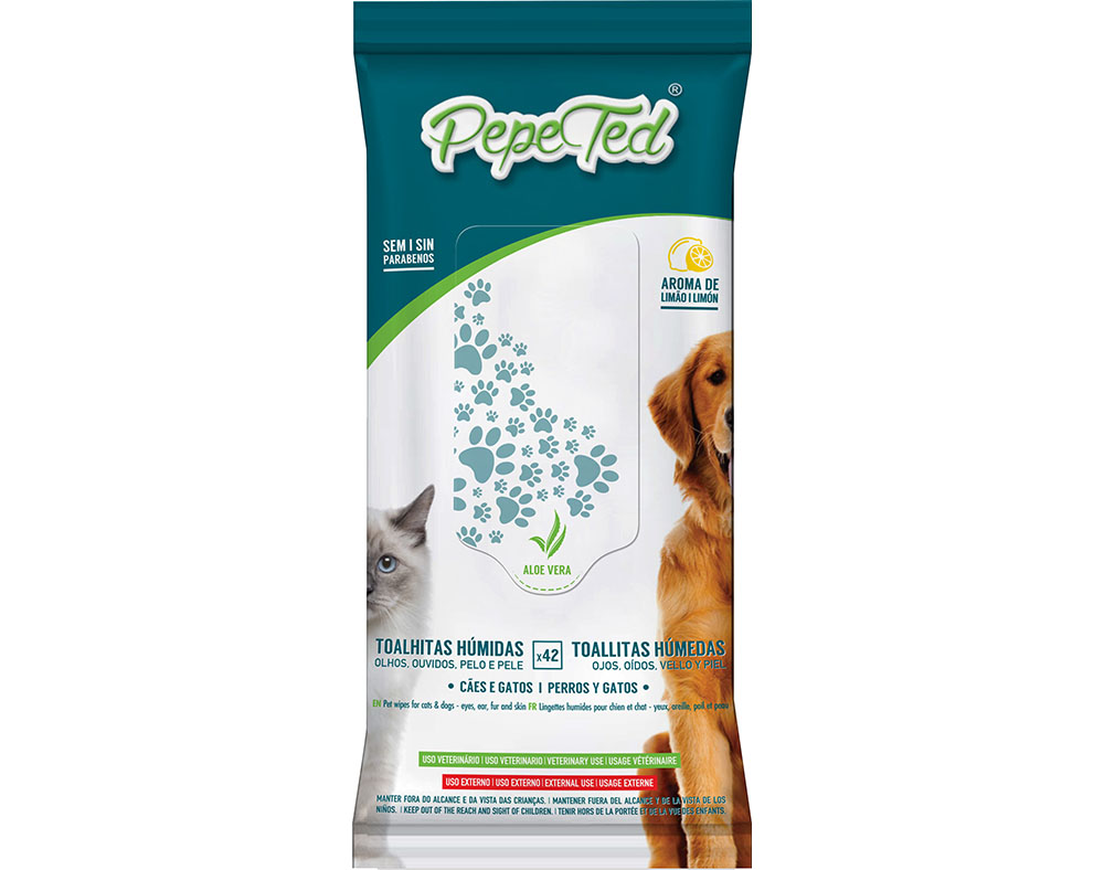TOALHITAS PEPE TED PARA OLHOS E OUVIDOS PACK 42 UNIDADES