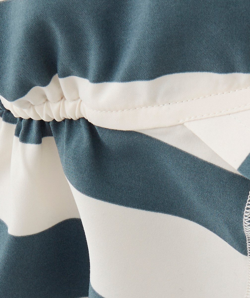 LASSIGCASQUETTE PROTÈGE NUQUE RAYÉE BLEU BLANC CASSÉ ET BLEU