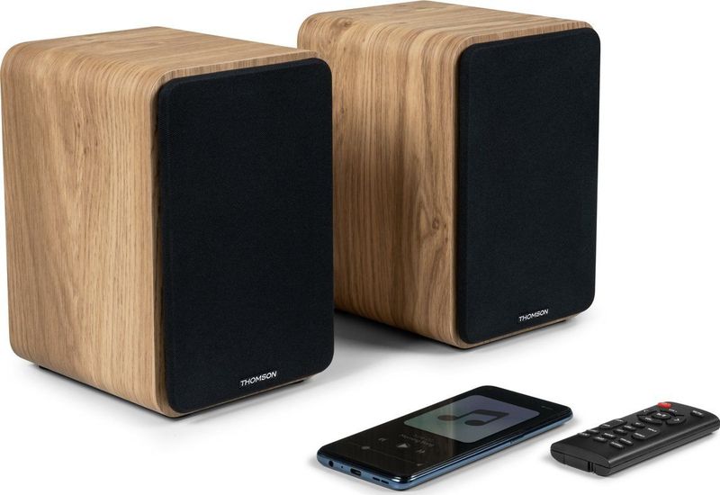 Thomson - Boekenplank Speaker Set - Hout