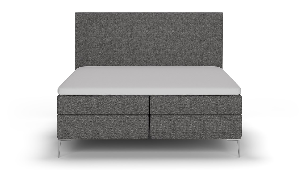 Boxspring Emerald - Linen touch dark grey