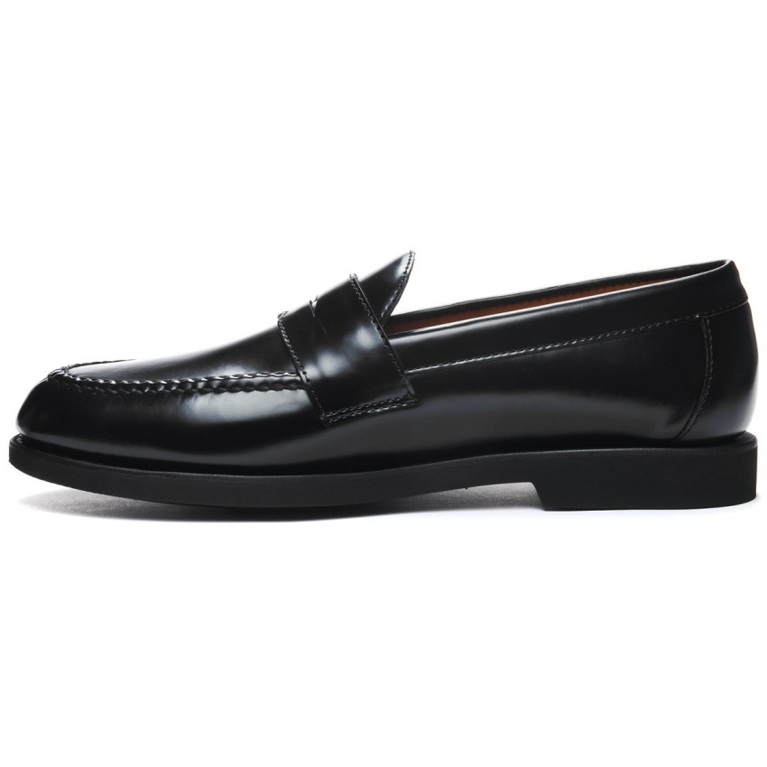 RYAN BRUSHED POLARIS BLACK MOCASSIN-Mocassin pour homme en cuir brossé