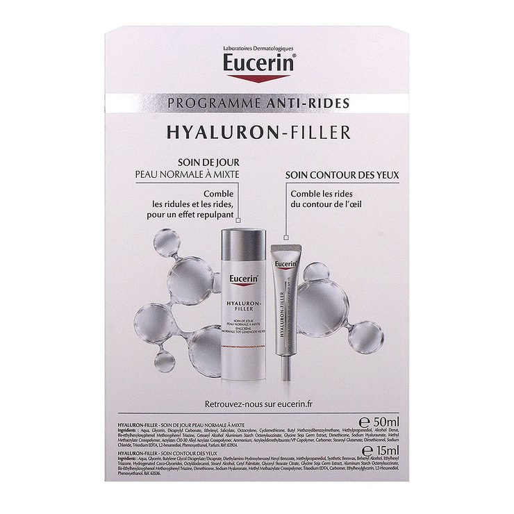 Hyaluron Filler soin de jour SPF15 + UVA peaux mixtes 50ml + contour yeux offert 15ml