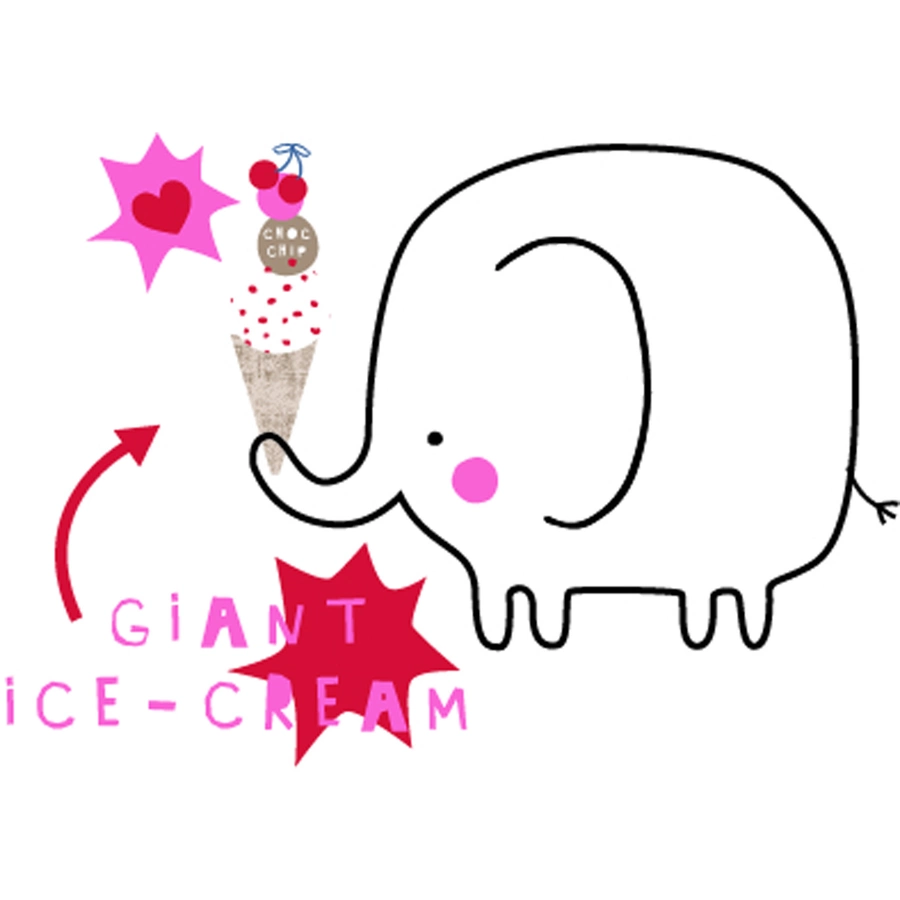 Liliput Langarmshirt Cream Elefant ecru