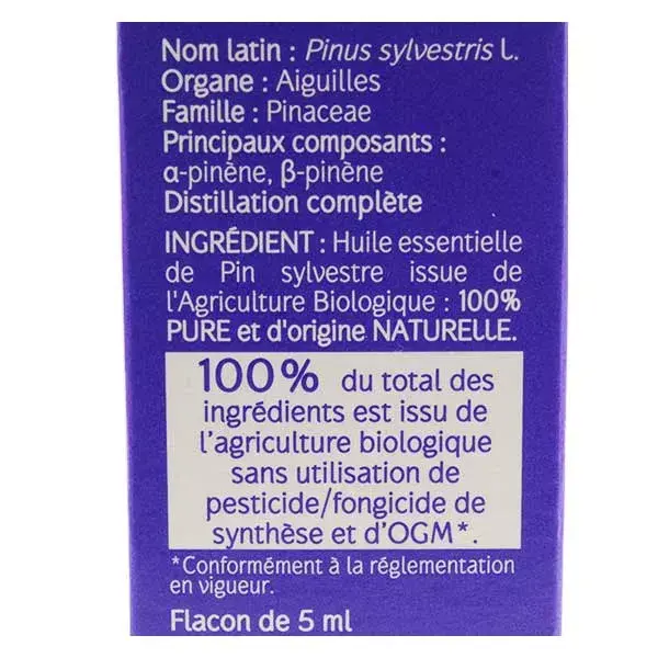 Óleo Essencial de Pinheiro Silvestre Orgânico Naturaactive 5ml