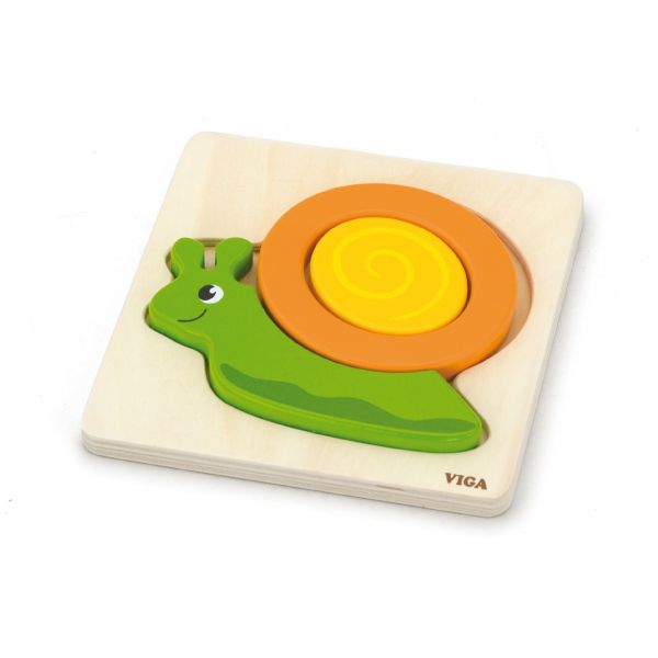 Viga Puzzle de Blocos com Formas Caracol