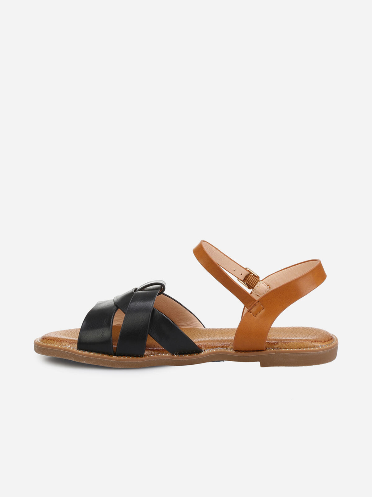 Sandales bicolores- Noir