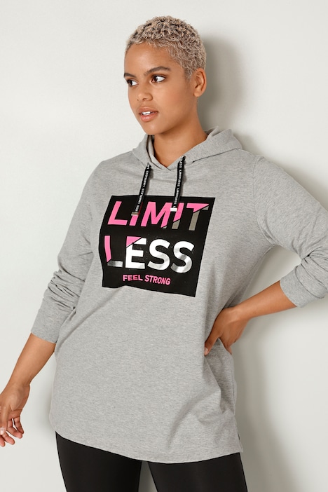 Hoodie, Schrift-Druck, Kapuze, Langarm