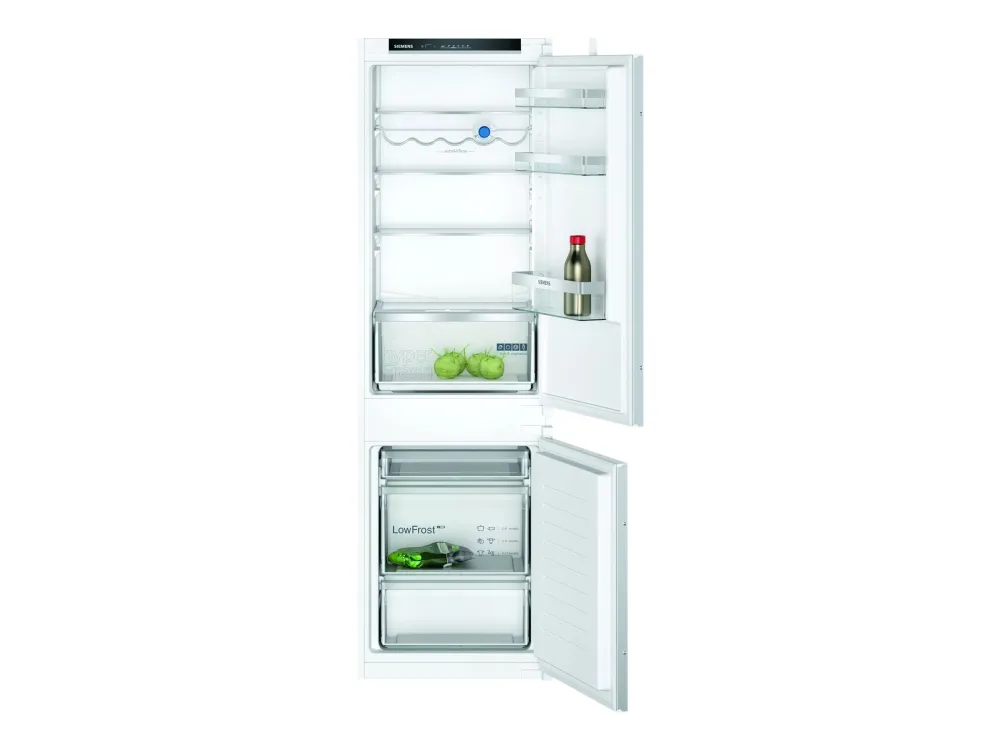 Siemens iQ300 KI86VVSE0 - Integreret Køle-/frysekab - bundfryser - bredde: 56 cm - dybde: 55 cm - højde: 177.5 cm - 267 liter - Klasse E - Glidehængsel