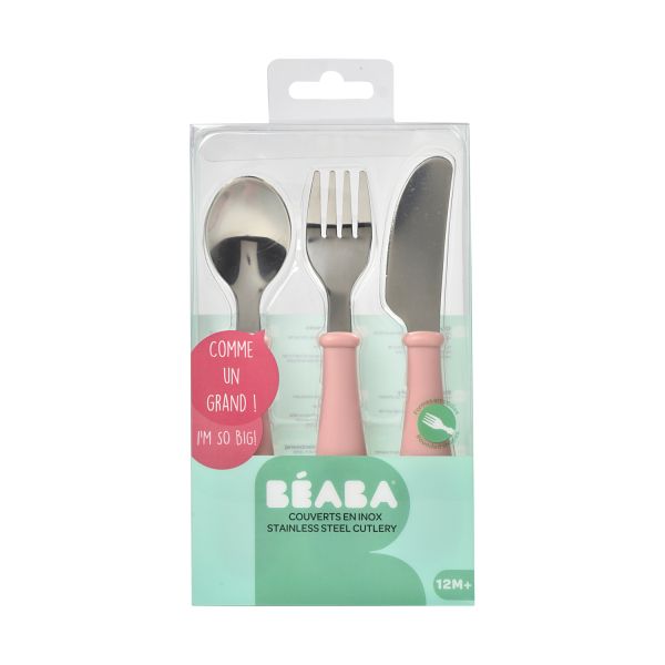 Beaba Bestekset  - Set van 3 – Oud Roze