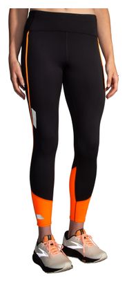 Collant long Brooks Run Visible 2.0 Noir/Orange Femme
