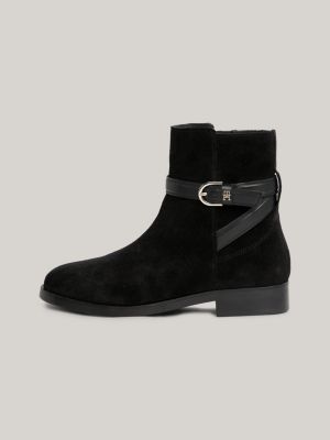 Botas de cano curto com tira de camurça, modelo Essential, de alta qualidade.