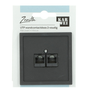 KARWEI Zenith wandcontactdoos UTP mat zwart