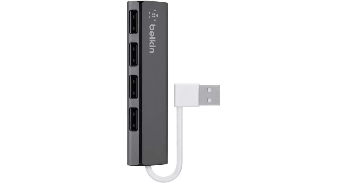 BelkinSlanke 4-poorts reishub usb-hub  (Zwart)