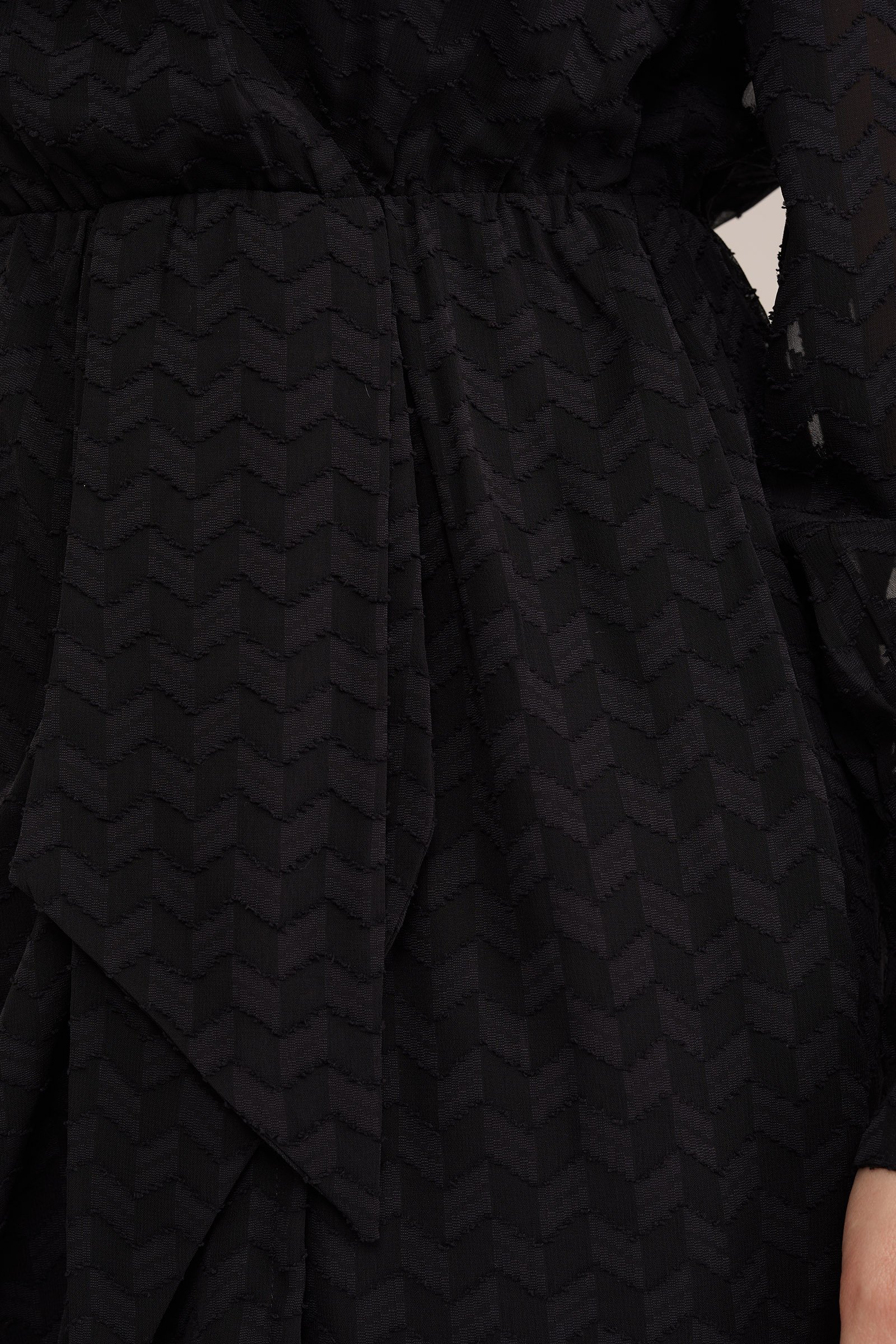 jurk met structuur WE Fashion Zwart