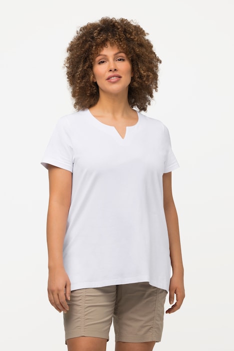 T-Shirt, Tropfenausschnitt, A-Line, Halbarm