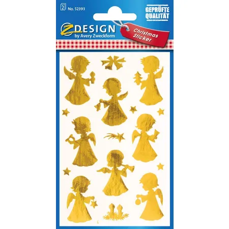 Avery Zweckform Z-Design 52393 Weihnachtssticker, Engel, 2 Bogen/32 Sticker