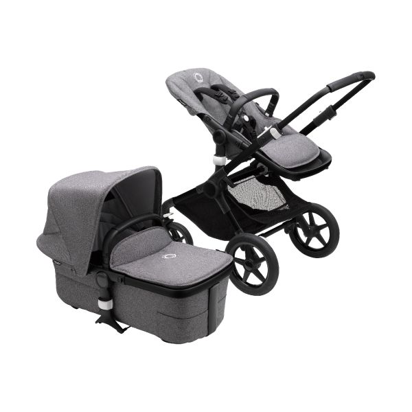 Bugaboo Fox 3 Kinderwagen Basis - Black / Grey Melangek