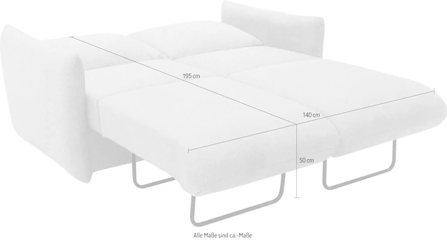 DOMO collection Schlafsofa »700023 Schlaffunktion, Federkern, 2-Sitzer, stabile Liegefläche« Sitzflächen einzeln ausklappbar zum Schlafen, Relaxen und Entspannen