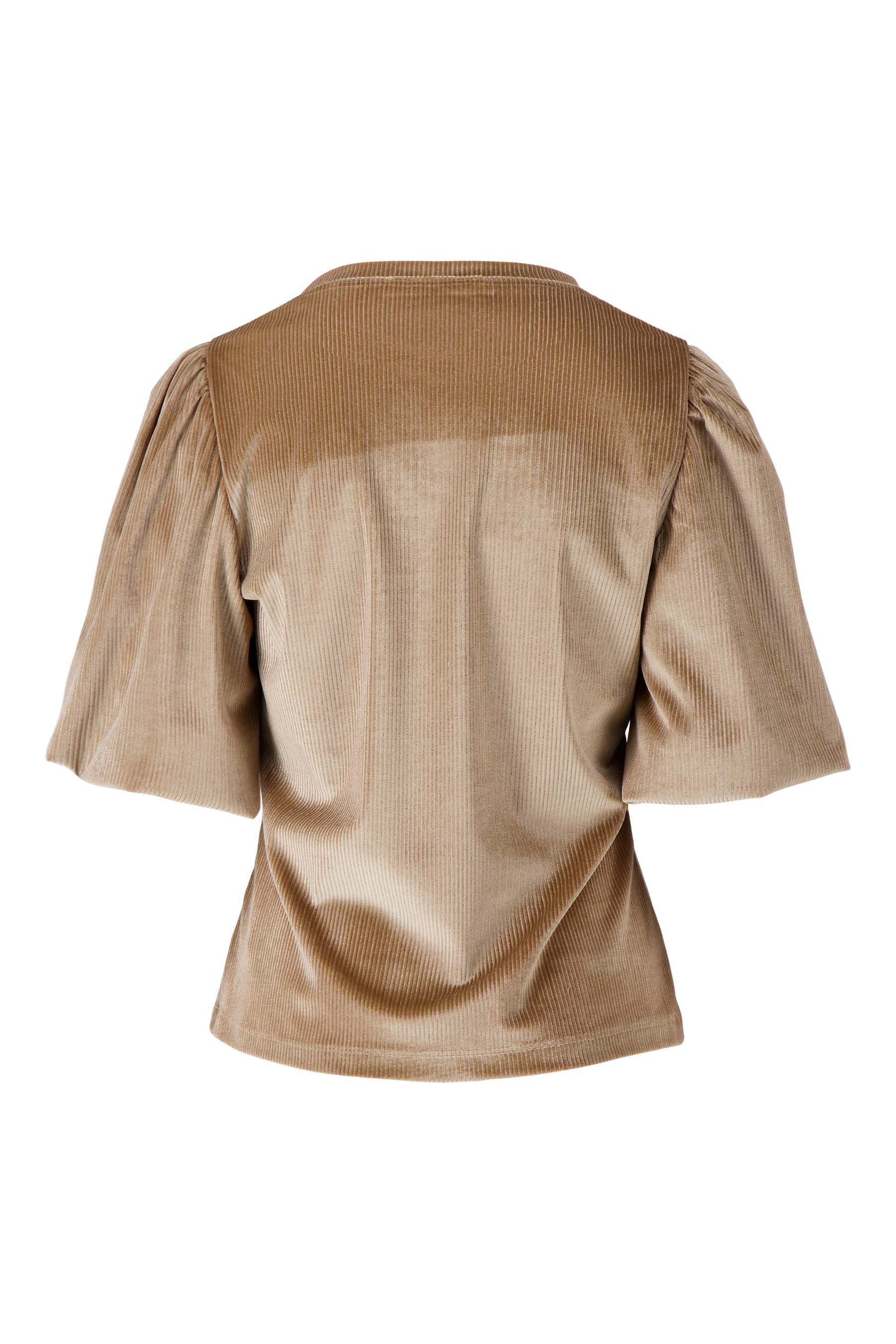 rib velour pofmouw top