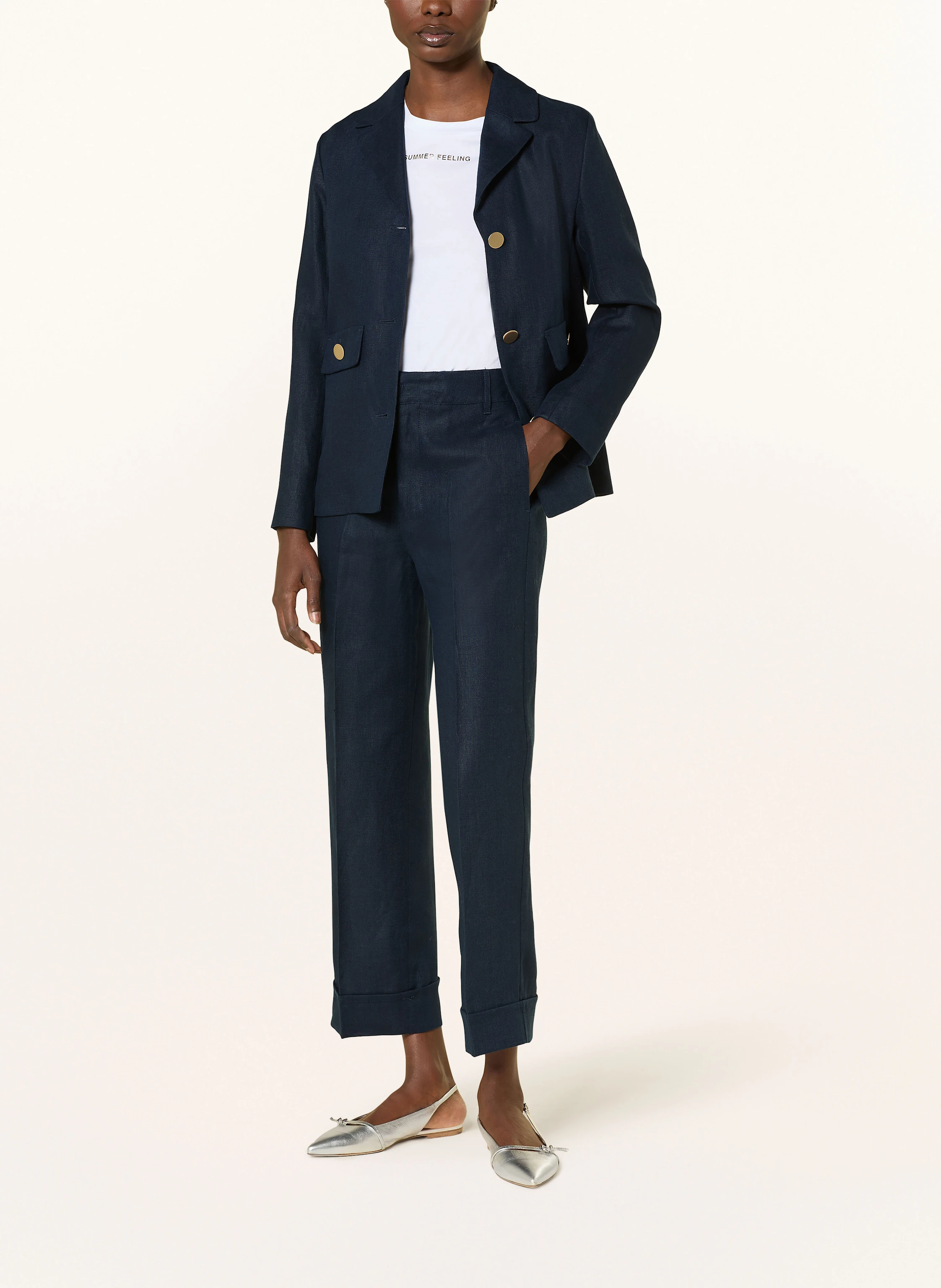 S Max Mara 7/8-Hose ANSELMO aus Leinen