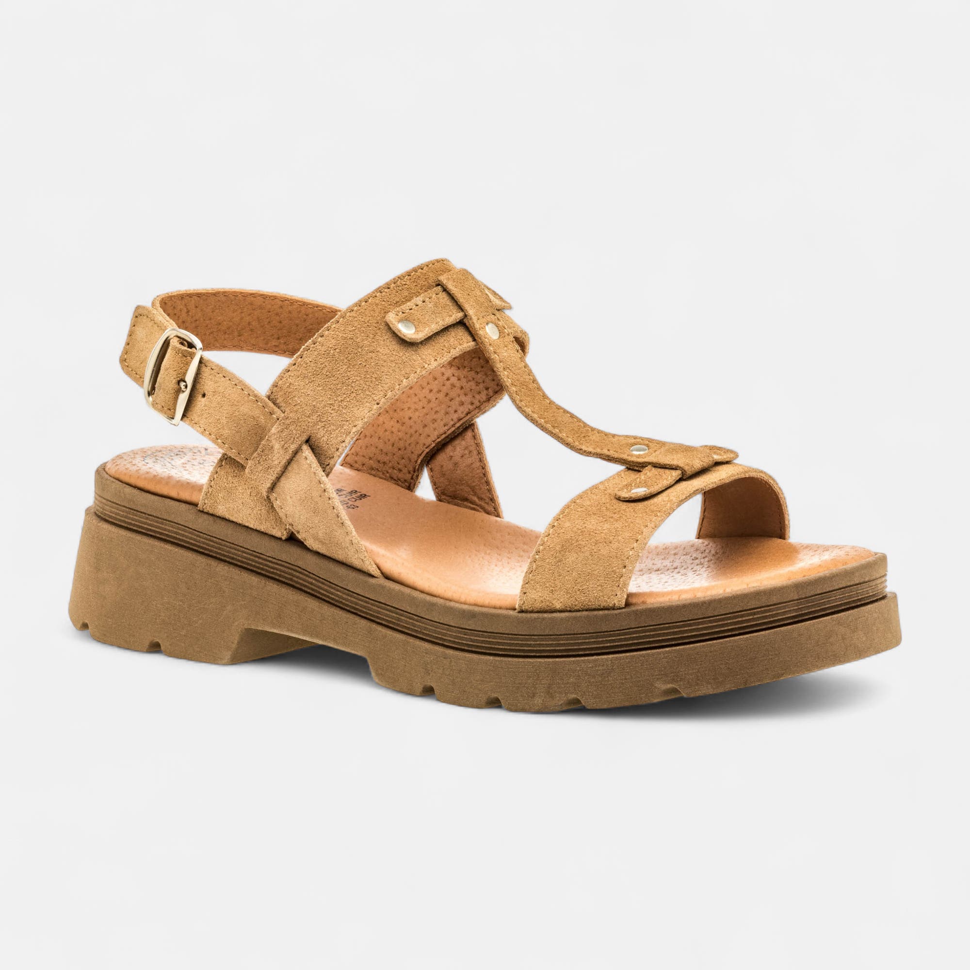 Sandales Femme en cuir beige