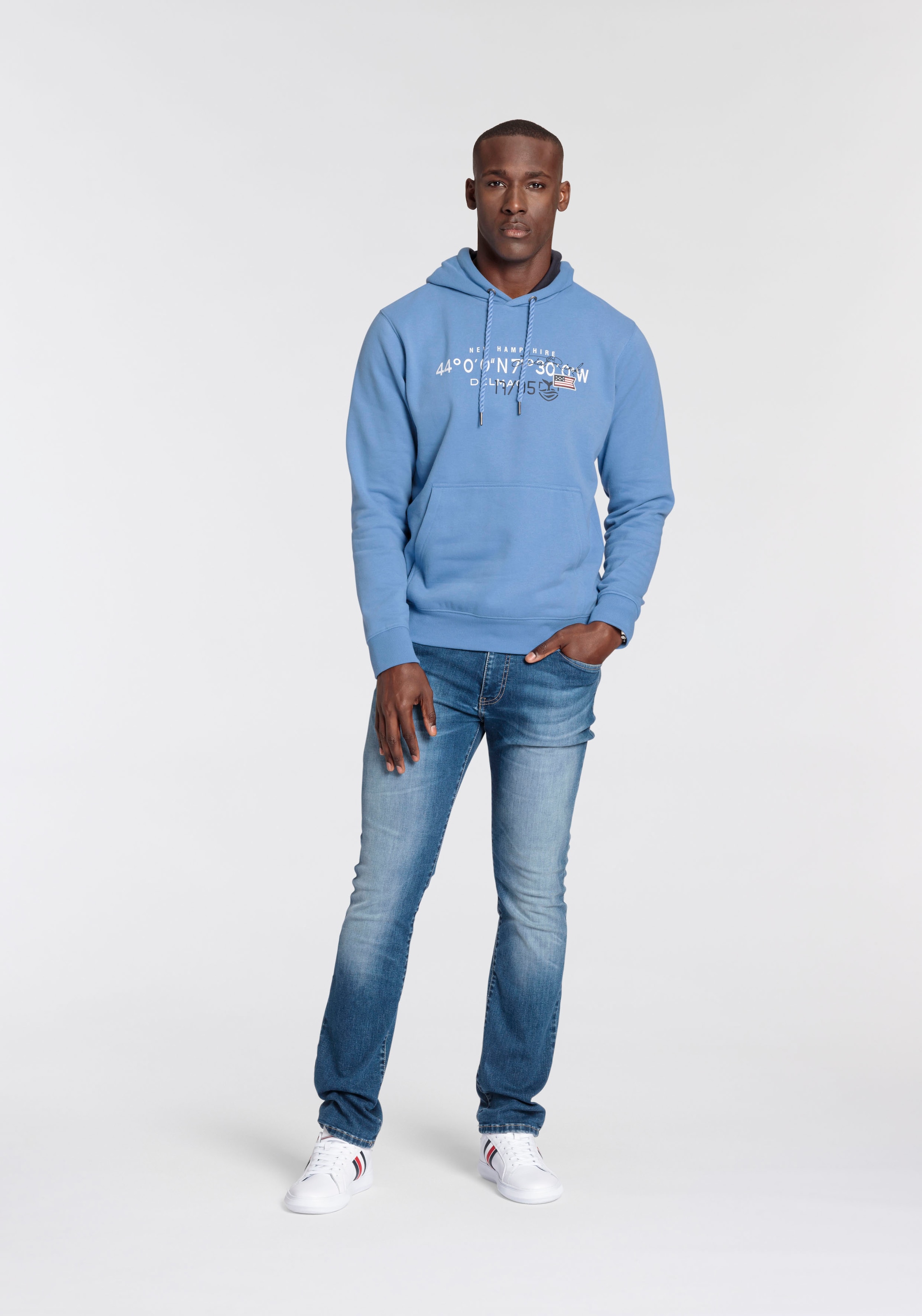 DELMAO Kapuzensweatshirt , Langarm,  lockere Passform,  mit Print,  mit Kapuze