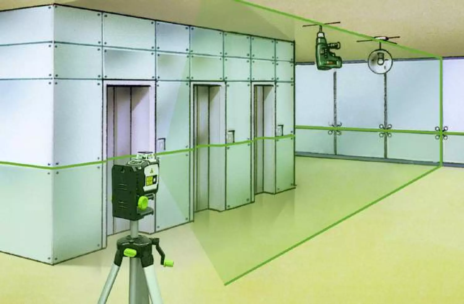Laserliner CompactLine-Laser G360 Lijnlaser incl. statief in tas - 2 lijnen - 30m - Groen - Bluetooth