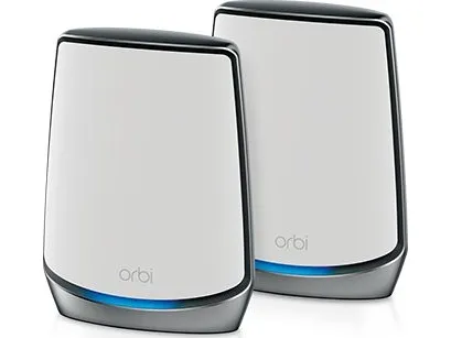 NETGEAR Orbi WiFi System RBK852 - Wi-Fi-system - (router, forlænger) - op til 350 kvm - mesh 1GbE, 2.5GbE - Wi-Fi 5, Wi-Fi 6 - Tri-Band