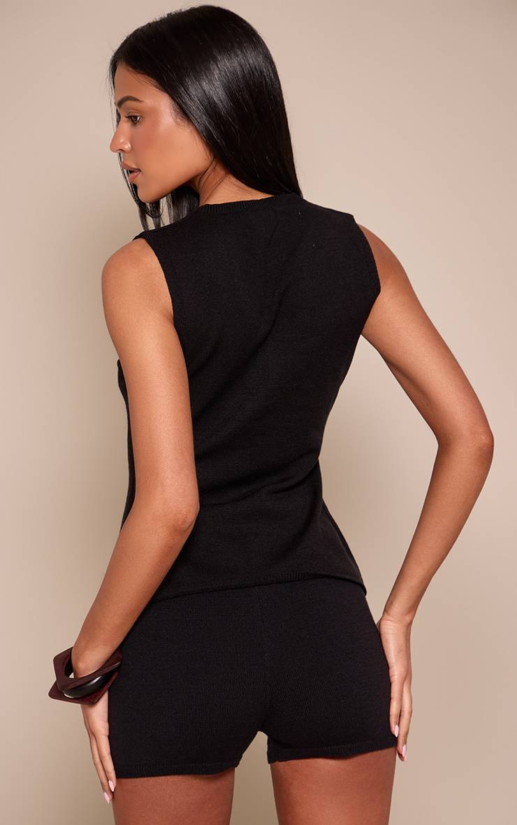 Noir Short En Maille Tall