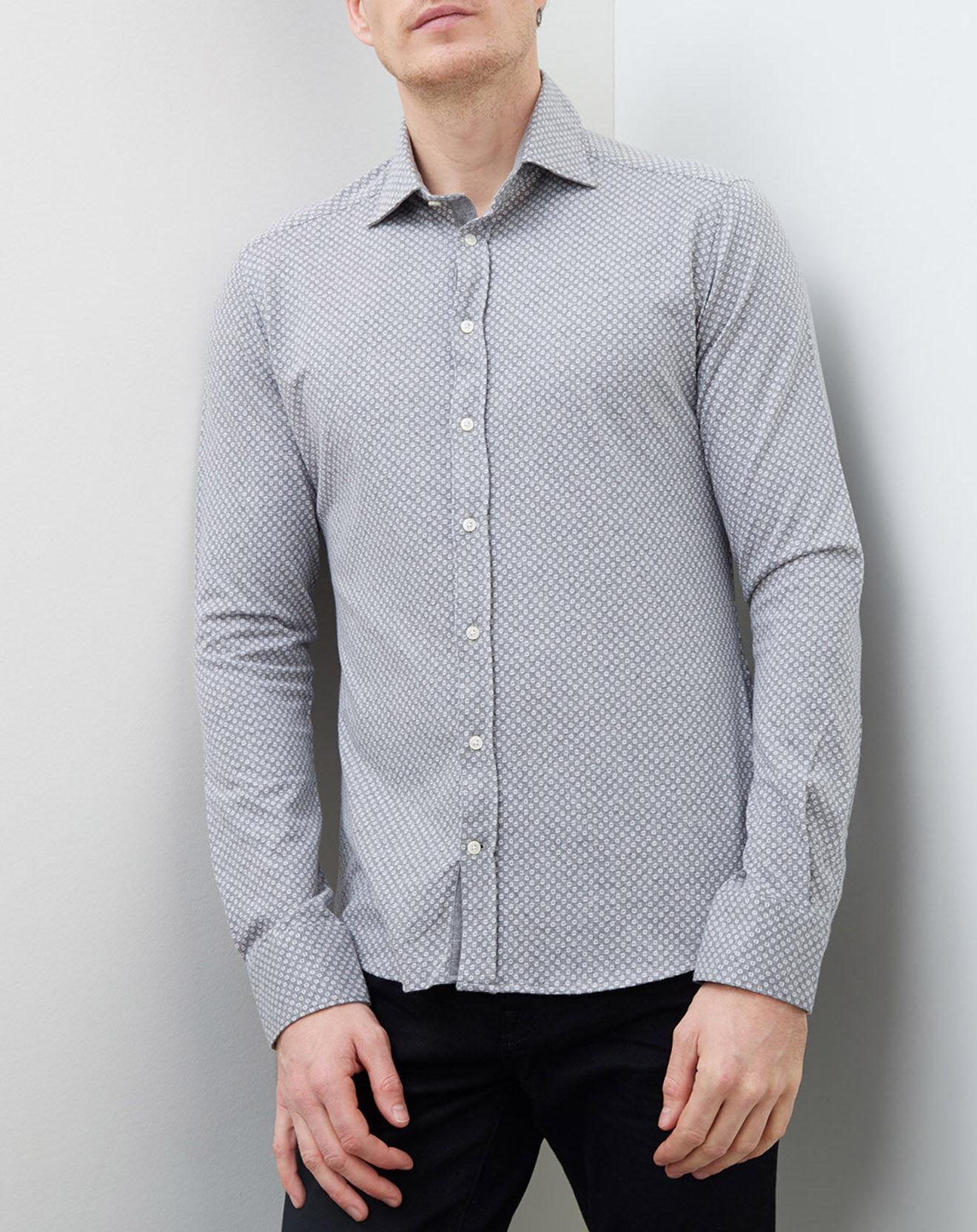 Hackett London Chemise Slim Fit Mayfair gris