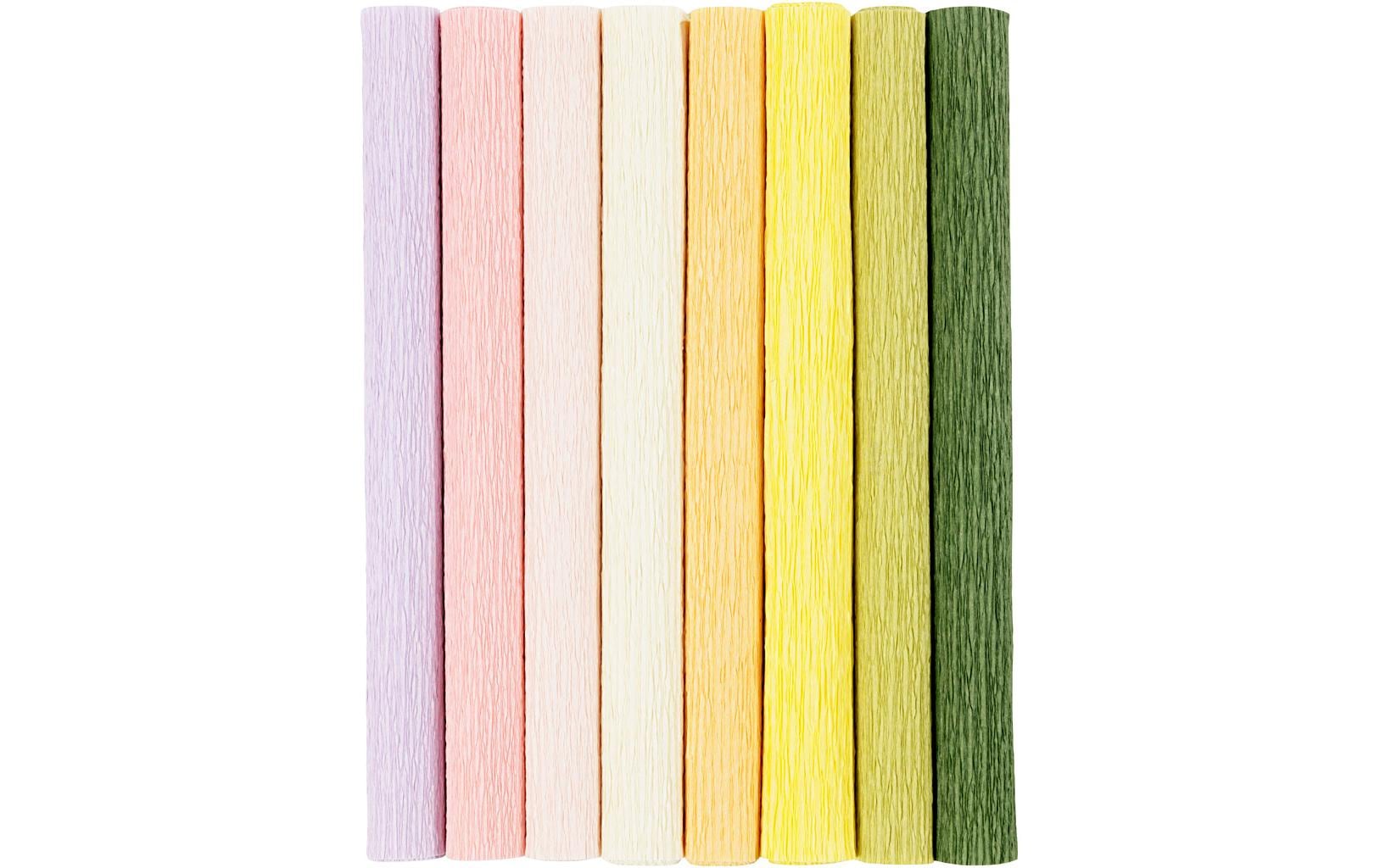 Krepppapier Pastell 25 x 60 cm, 105 g/m², 8 StückBastelpapier