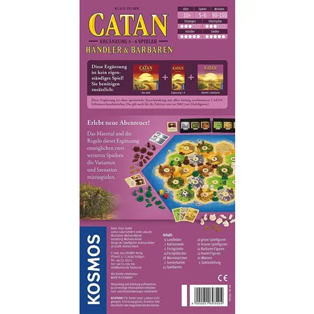 KOSMOS CATAN Händler und Barbaren Ergänzungsspiel für 5-6 Spieler