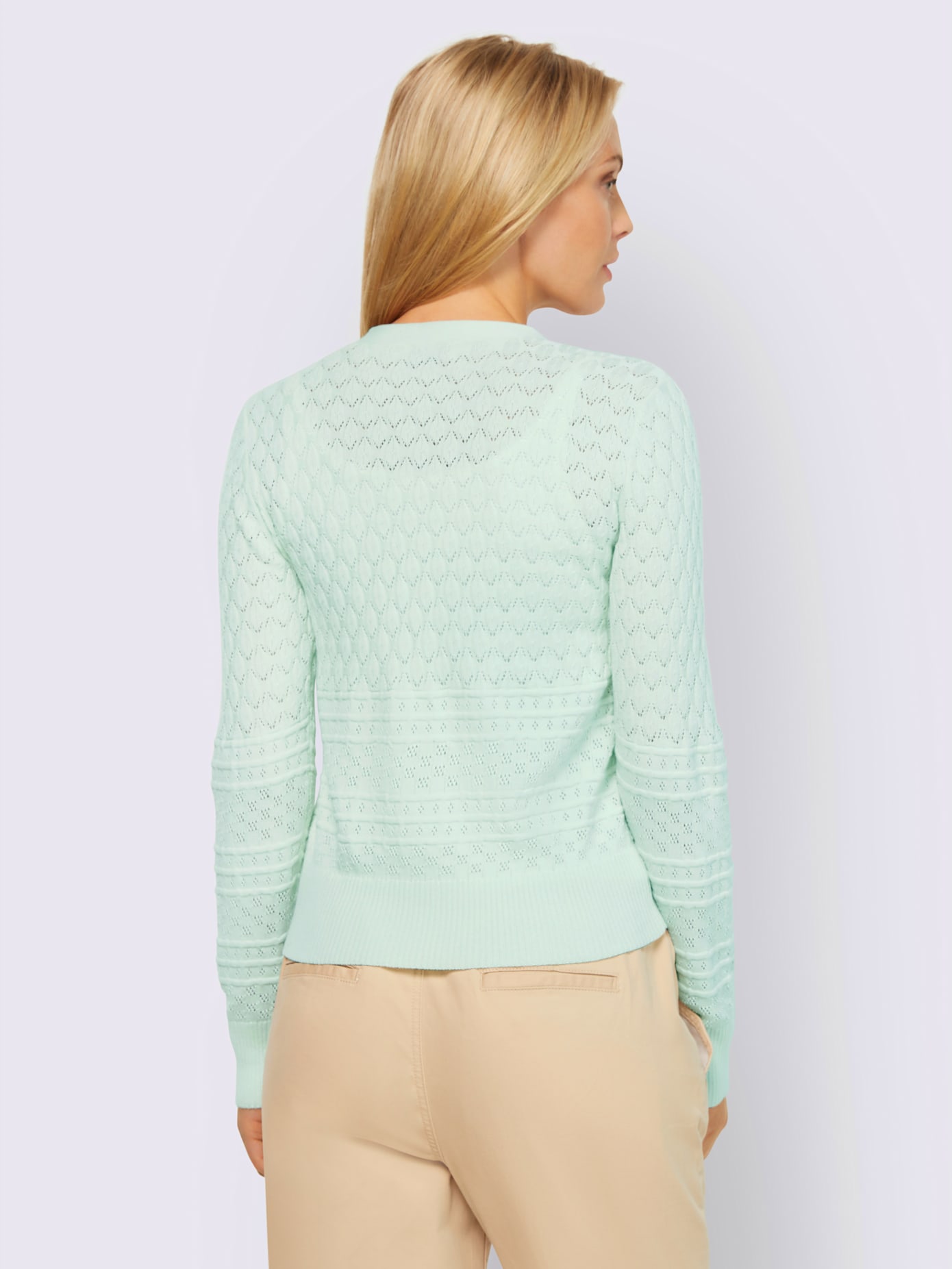 Veste en tricot mélange doux de viscose et de coton