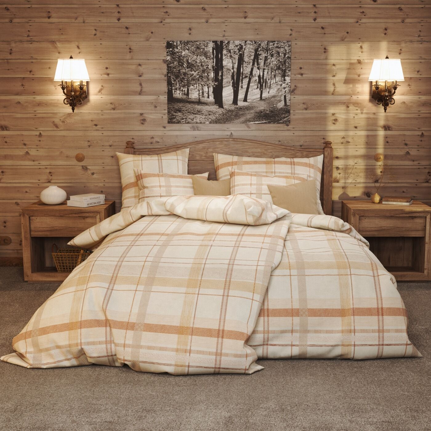 Home FashionFlanell Bettwäsche «Karo»