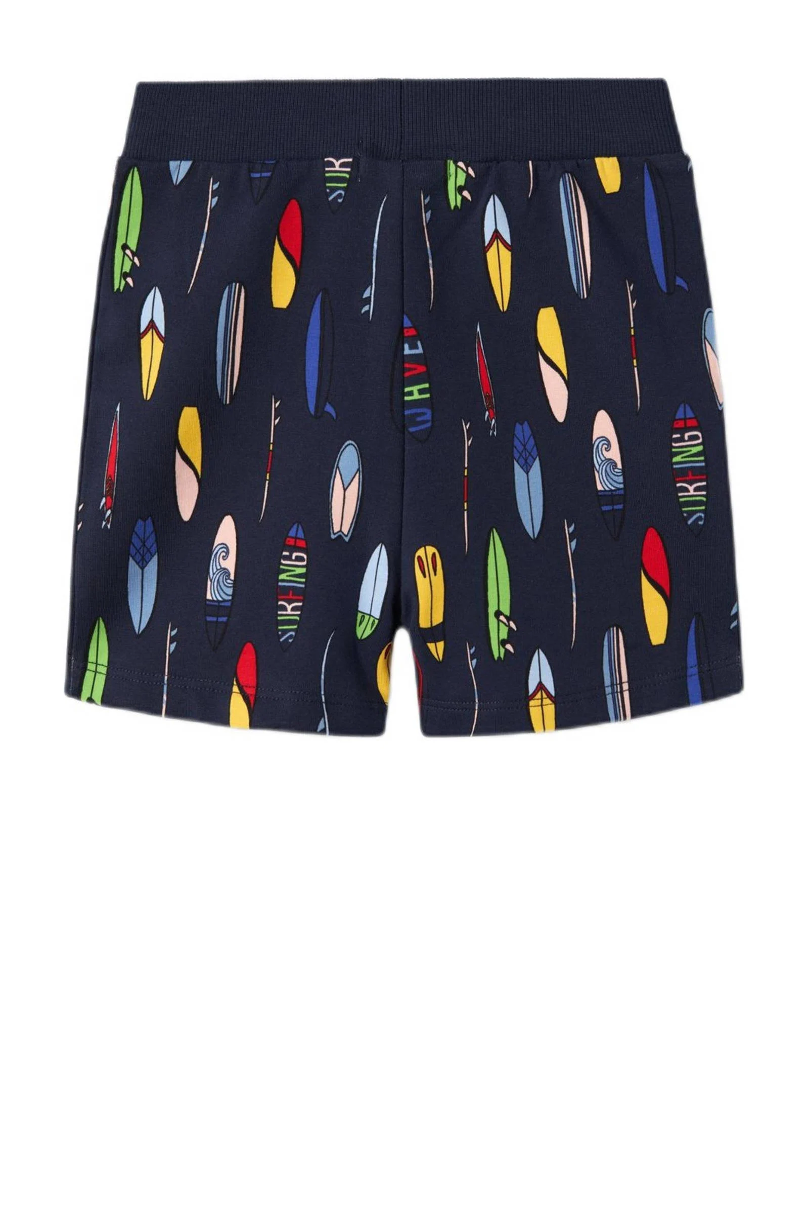NAME IT sweatshort NMMFREJ met all over print donkerblauw/multicolor