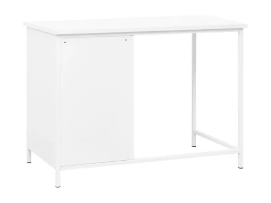 Bureau industriel avec tiroirs Blanc 105x52x75 cm Acier