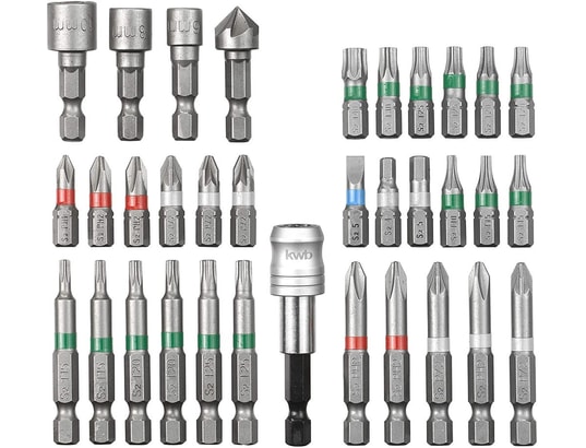 KWB - Coffret embouts de vissage Coffret 34 embouts de vissage pour perceuse visseuse sans fi...