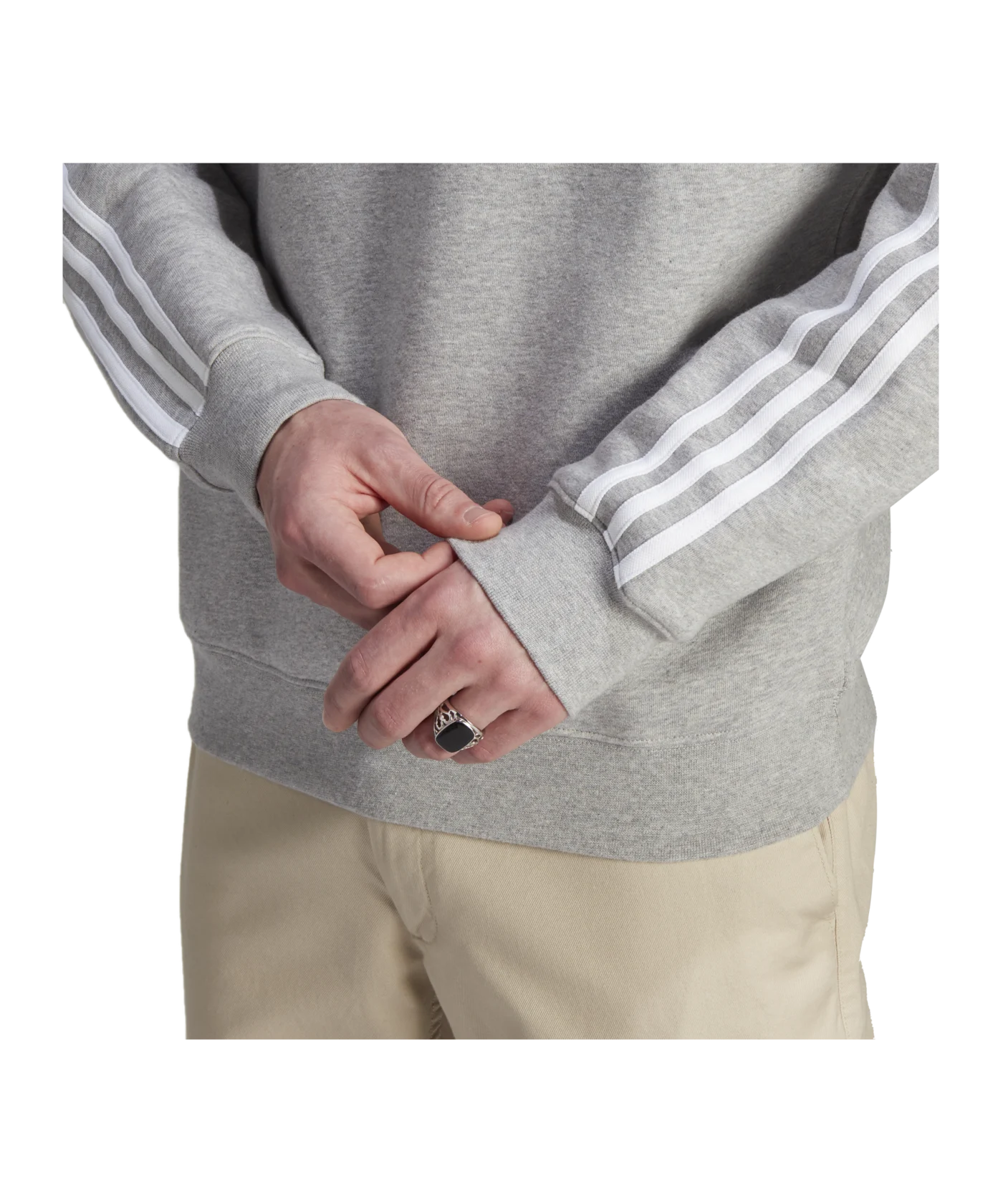 adidas Originals 3S Stripes Crew Sweatshirt Grau
