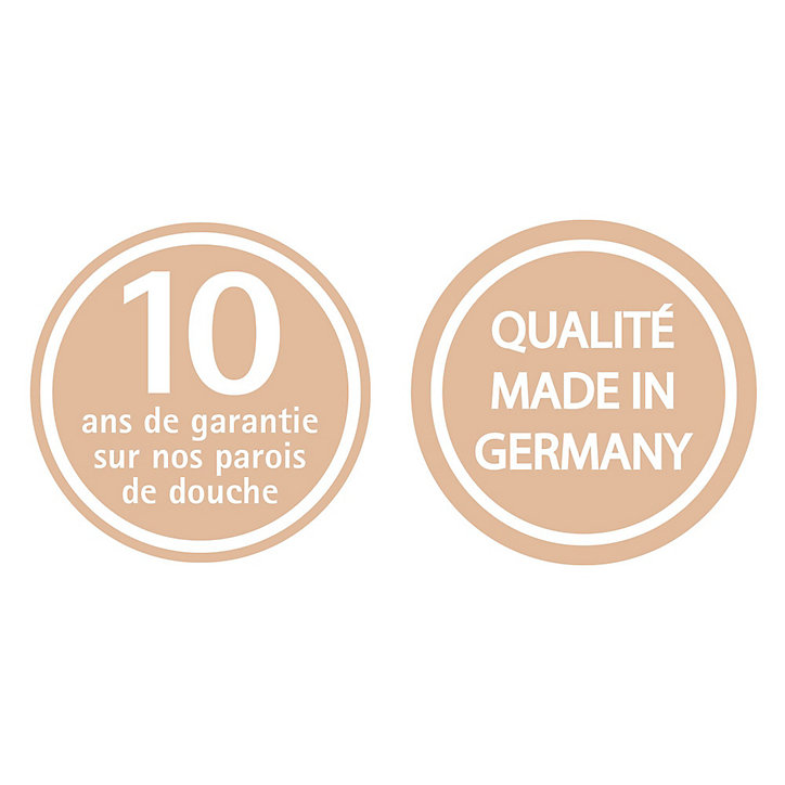 Paroi de douche fixe latérale pour douche Plia l.90 x H.185 cm, profilés alu chrome, Schulte Impériale